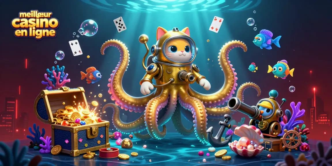 Jouer au meilleur casino en ligne avec des gains d'or dans un monde sous-marin captivant.