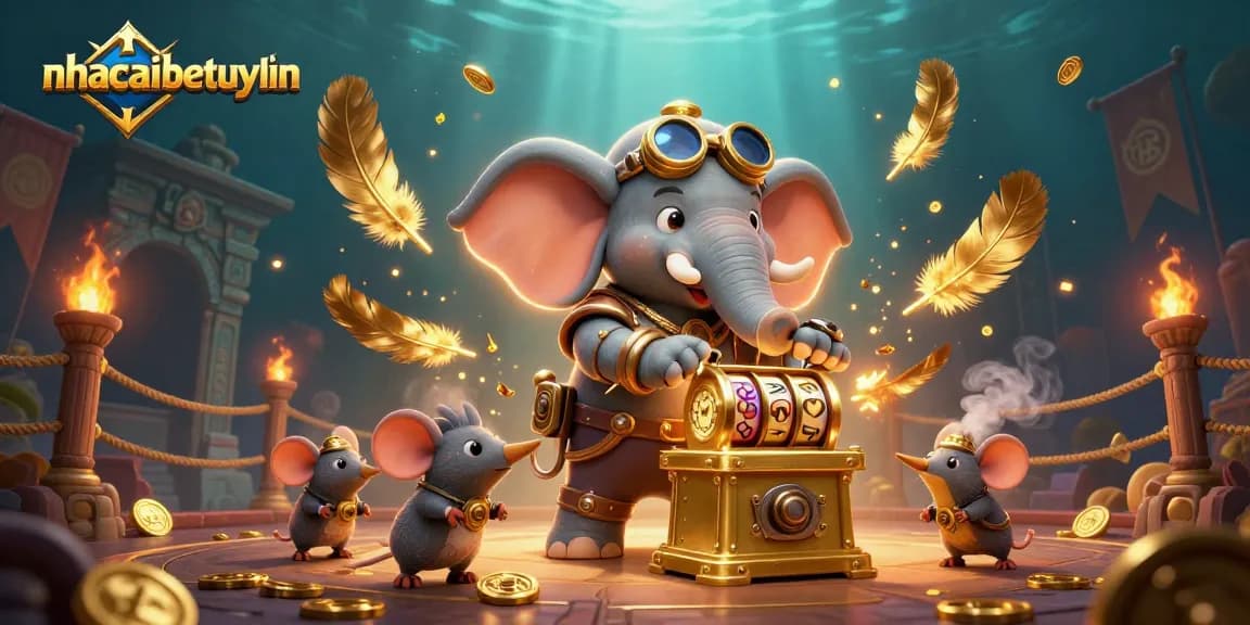 Spin the slot machine with exciting features at nhacaibetuytin’s vibrant casino scene, featuring steampunk elements.