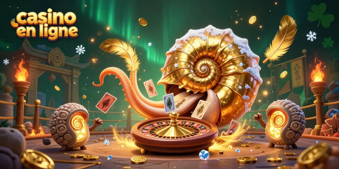 Jouez au casino en ligne avec le nautilus géant et des cartes dans une scène riche en éléments.