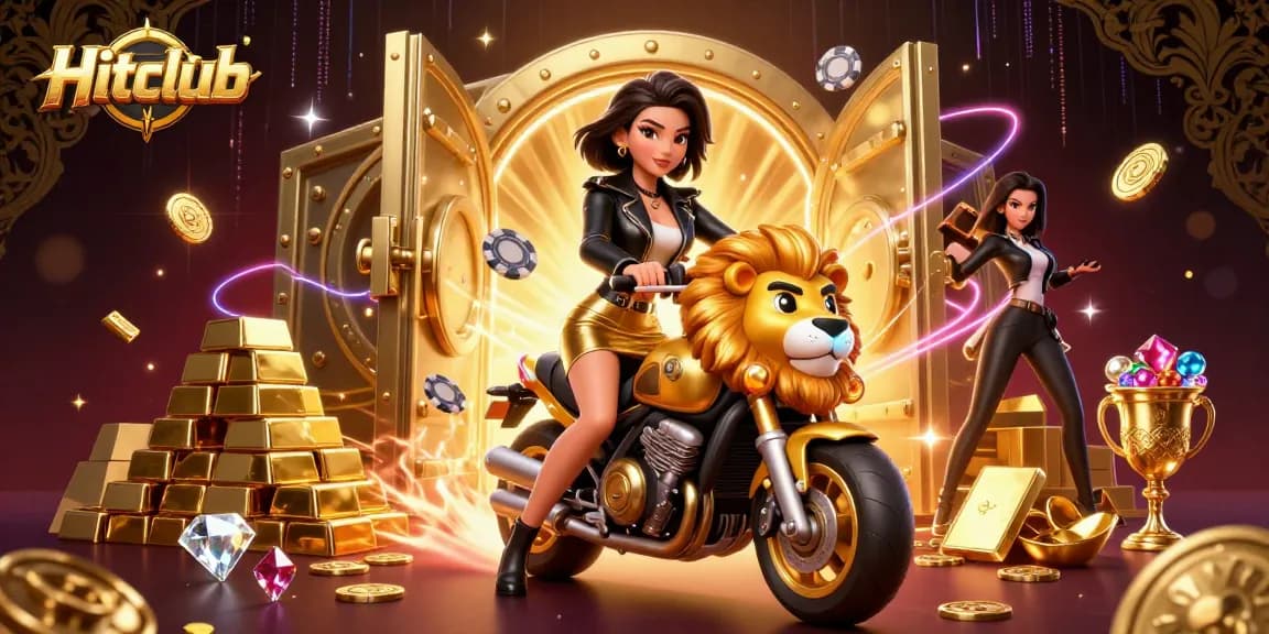 Hitclub transforms your gaming experience with thrilling wins from a vibrant golden casino scene.