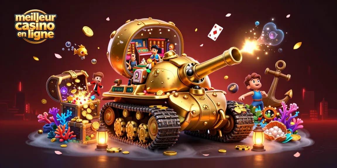 Rejoignez le meilleur casino en ligne avec un tank doré plein de surprises et de trésors !