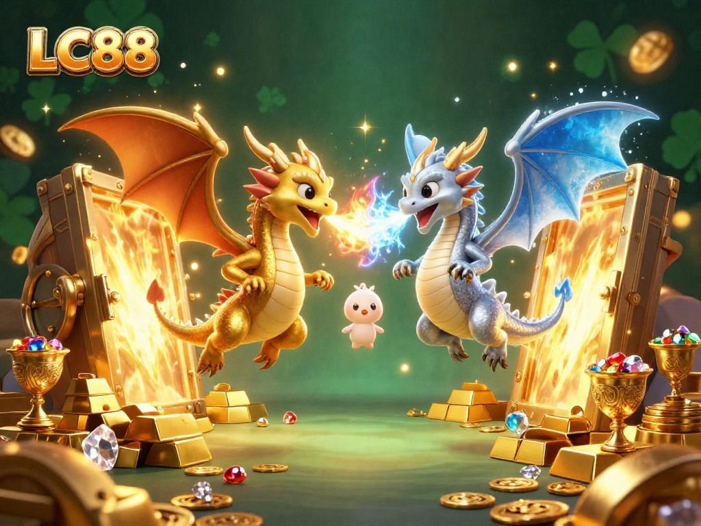 LC88 showcases thrilling adventures in online gaming featuring dragons in a vibrant casino atmosphere.