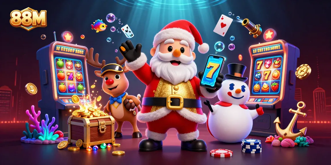 Experience the excitement of 88M slots with dynamic characters in a vivid casino scene.