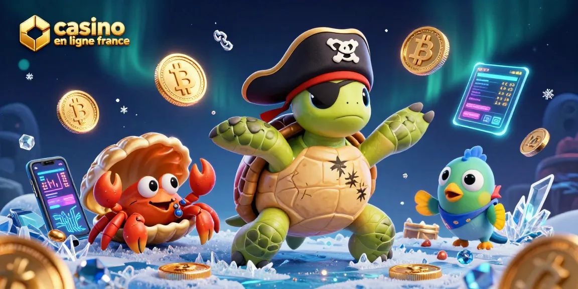 Un pirate tortue et ses amis découvrent des trésors dans un casino en ligne France captivant.