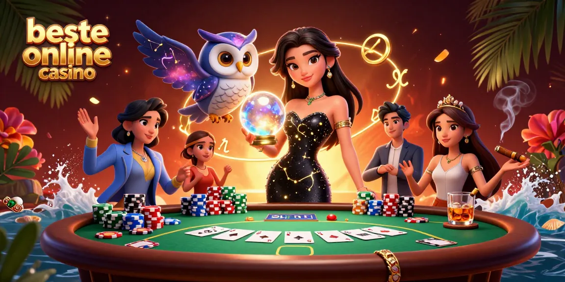 Experience the excitement of the beste online casino with vibrant character interactions and casino elements.