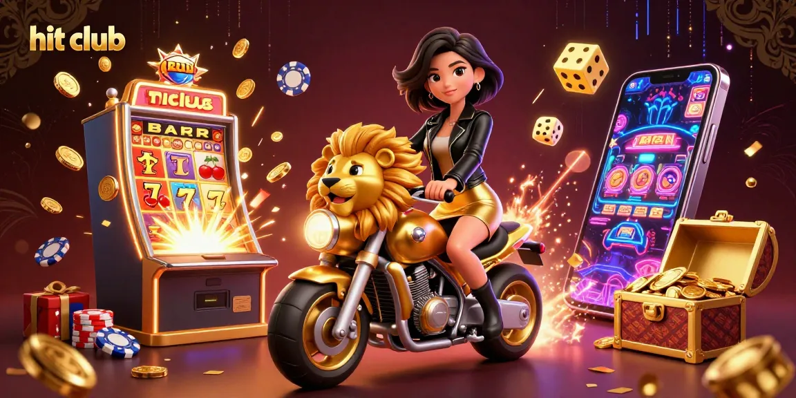 Experience the excitement at hit club with vibrant 3D casino elements, roaring jackpots, and a glamorous ride