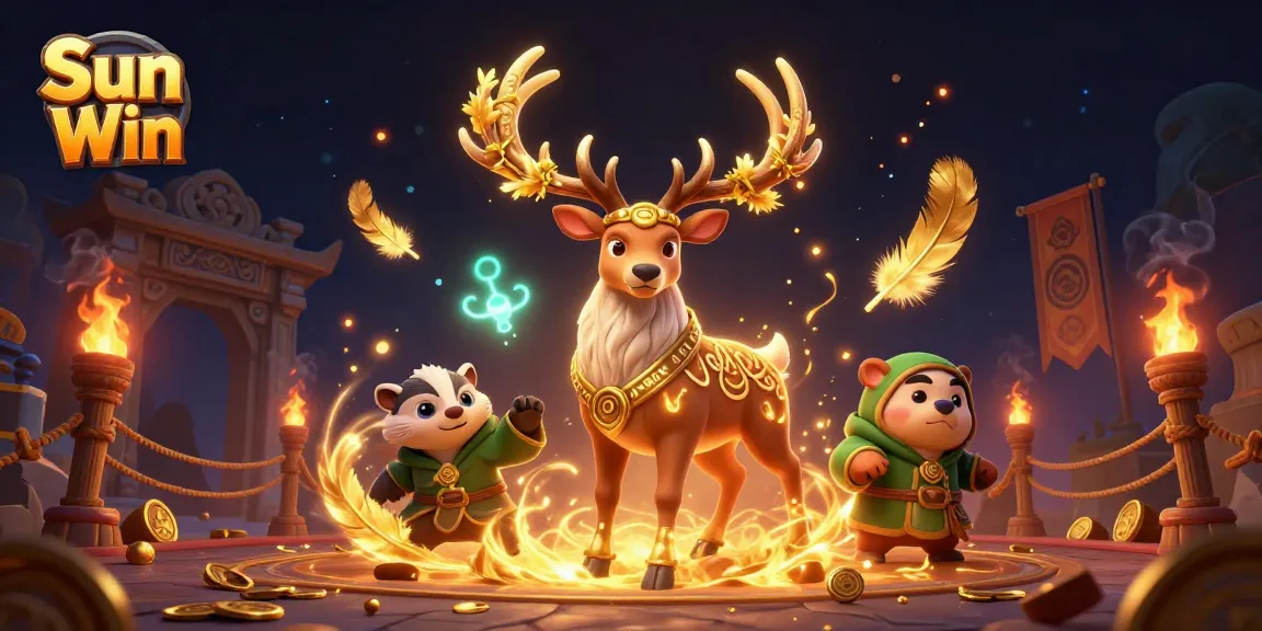Engage in thrilling gameplay with Sun Win, featuring unique characters and vibrant casino elements.