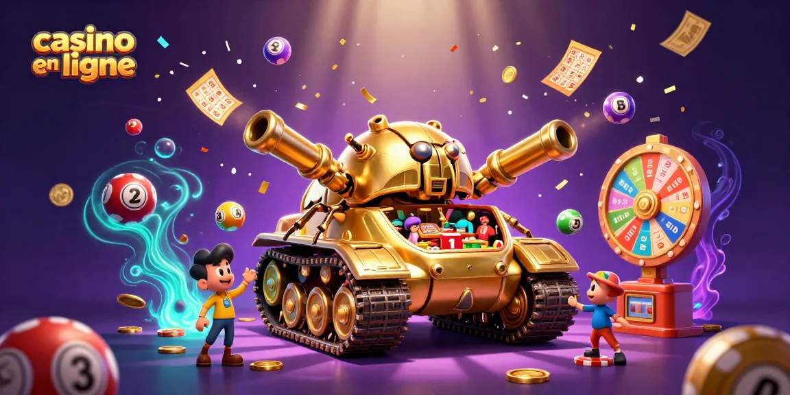 Vivez l'expérience du casino en ligne avec ce tank doré révélant un mini casino plein de jeux et de surprises.
