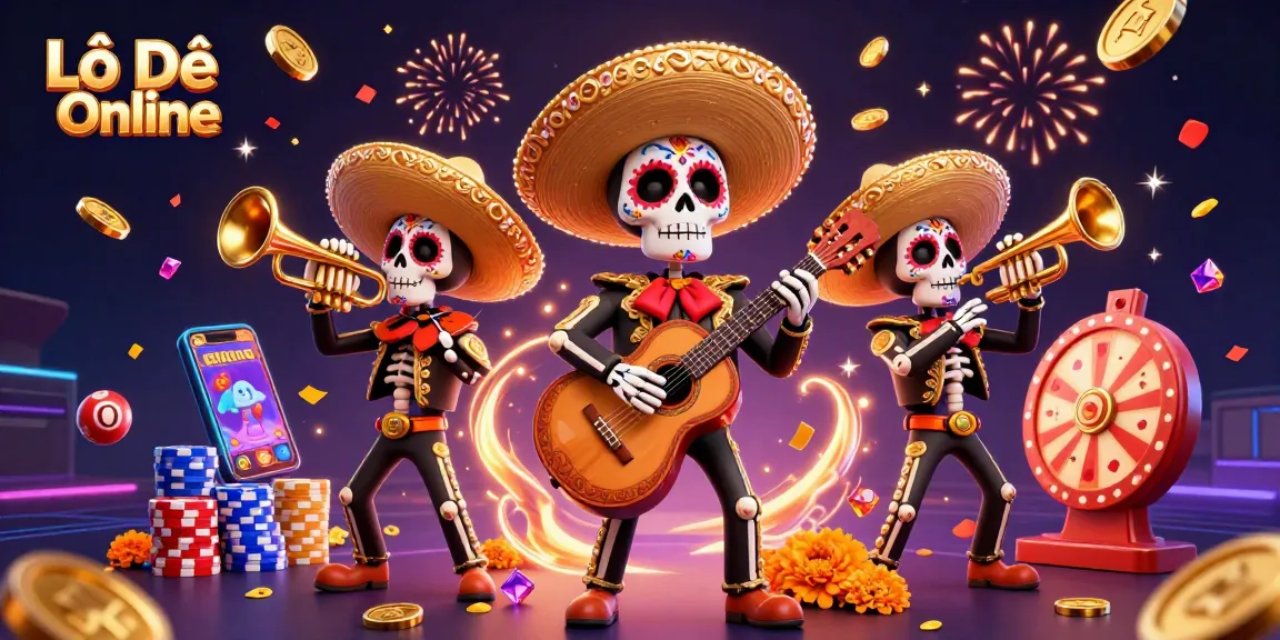 Engage in thrilling Lô Đề Online lottery action with vibrant mariachi band and sparkling game elements.
