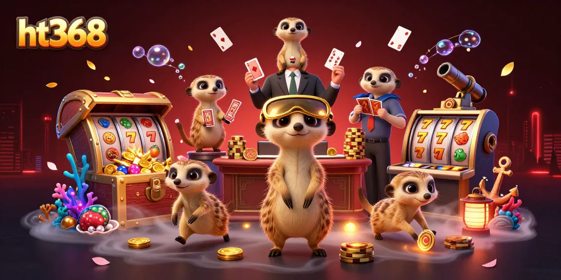 Engage with the ht368 casino's unique meerkat-themed gambling experience featuring dynamic slot games.