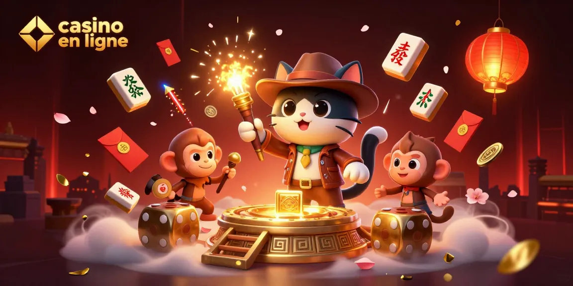 Explorez des jeux passionnants de casino en ligne avec notre chat aventurier et ses trésors dorés.