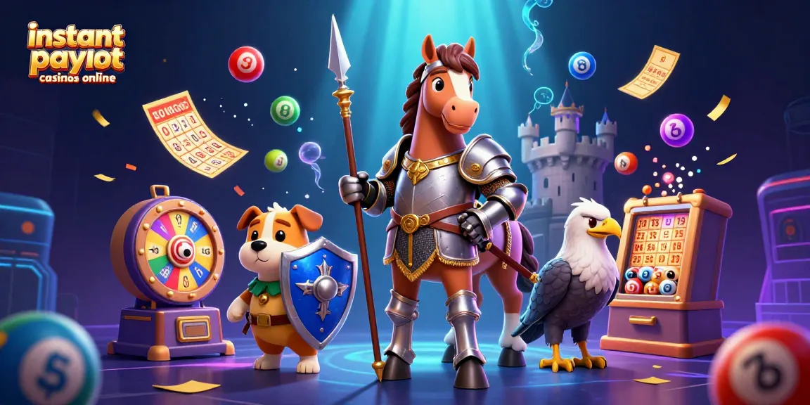Play at instant payout casinos online with vibrant lottery elements in a captivating illustration.