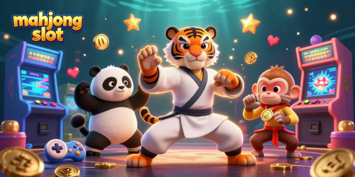 Experience the excitement of mahjong slot with vibrant casino-themed characters and elements.