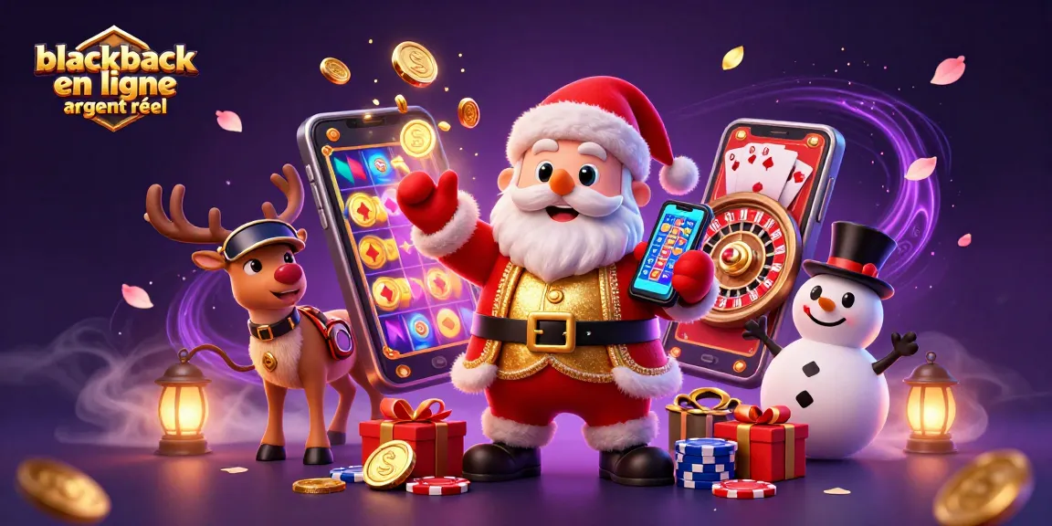 Jouez au blackjack en ligne argent réel avec cette illustration 3D de personnages festifs et dynamiques.