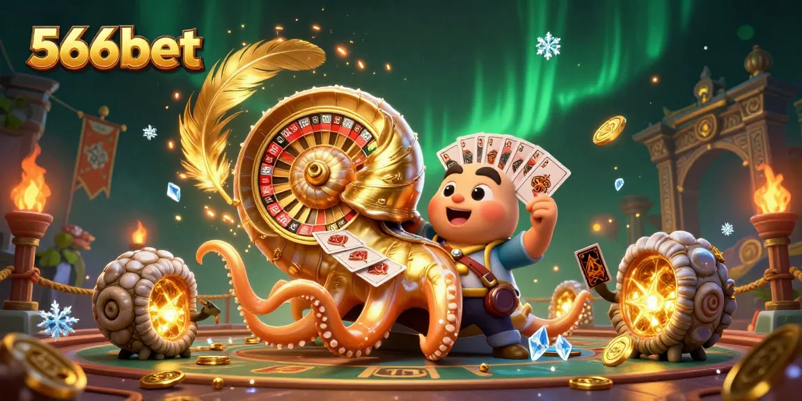 Engage with thrilling 566bet gameplay featuring a giant nautilus roulette wheel and glowing clay companions.