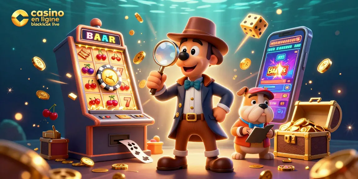 Jouez au casino en ligne blackjack live avec un détective cartoon et son chien dans une scène dynamique.