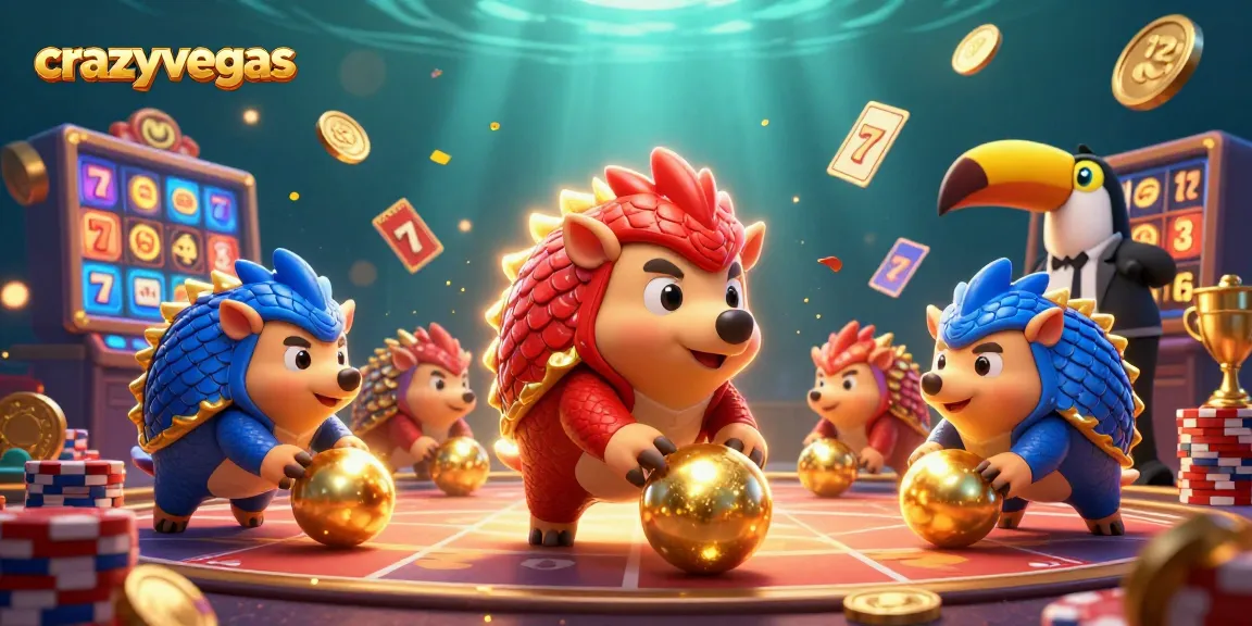 Experience thrilling gameplay at crazyvegas as rival pangolins battle through stacks of poker chips with dynamic casino elements.