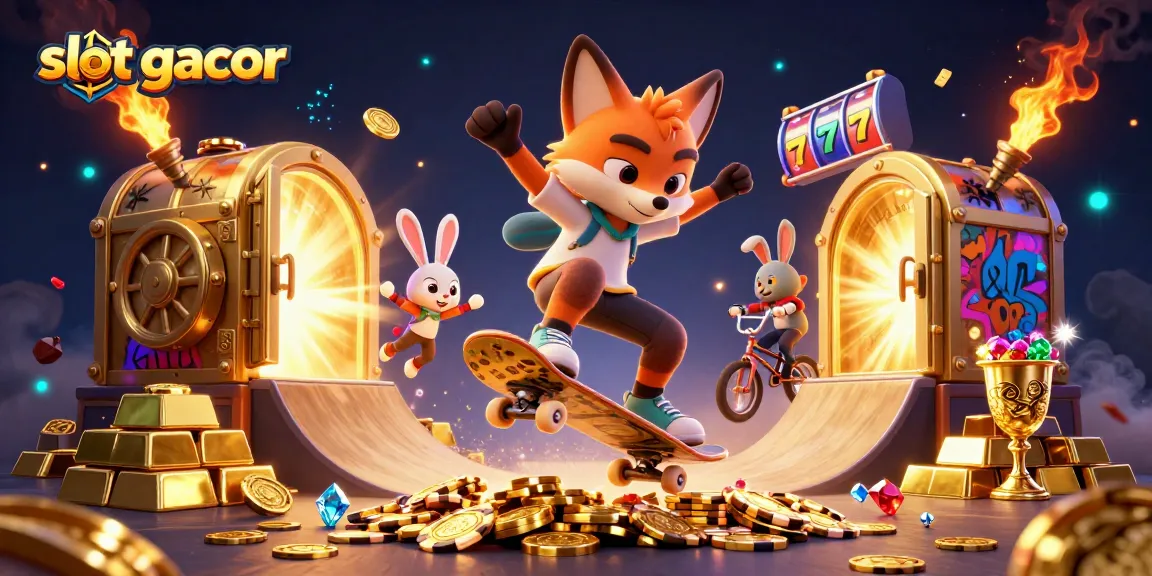Engage in exciting slot gacor adventures with vibrant characters and golden treasures