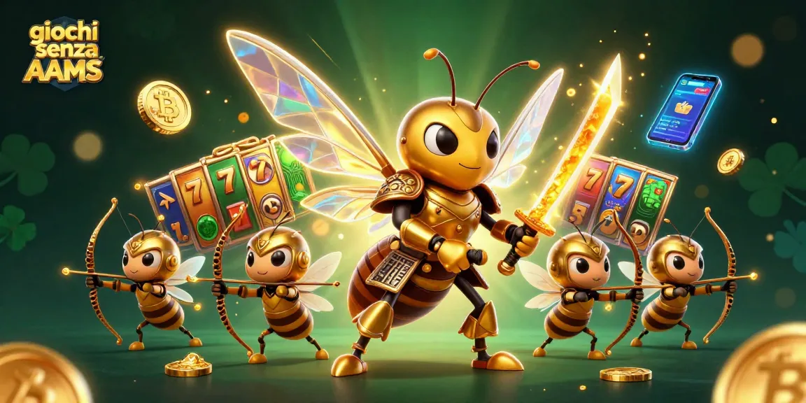 Scopri giochi senza AAMS nei casinò online con questa illustrazione d'azzardo 3D vibrante, ricca di dettagli.