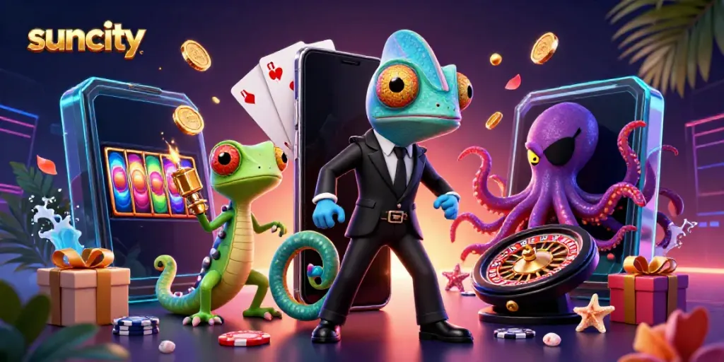 Experience vibrant gameplay with the suncity chameleon, exciting slot games, and stunning casino elements.
