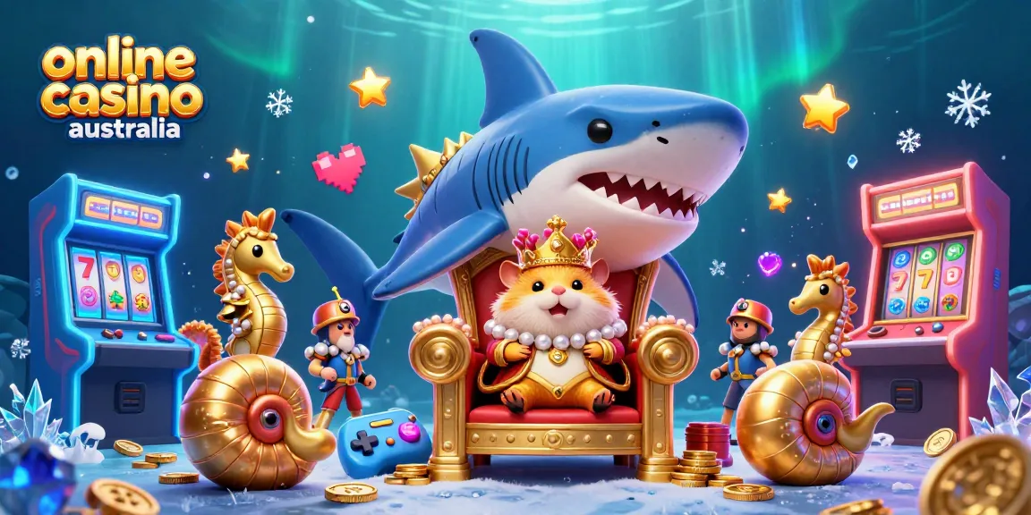 Experience the vibrant action of online casino Australia in this dynamic 3D illustration.