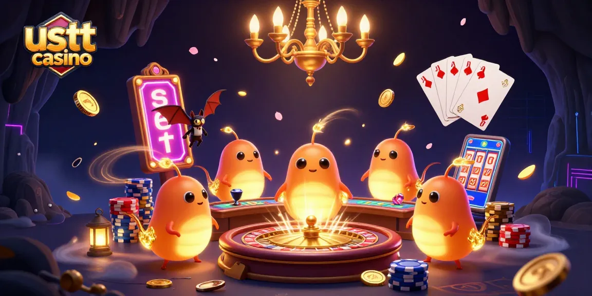 Gioca nei migliori usdt casino con questa scena vivace di giochi e colori luminosi.