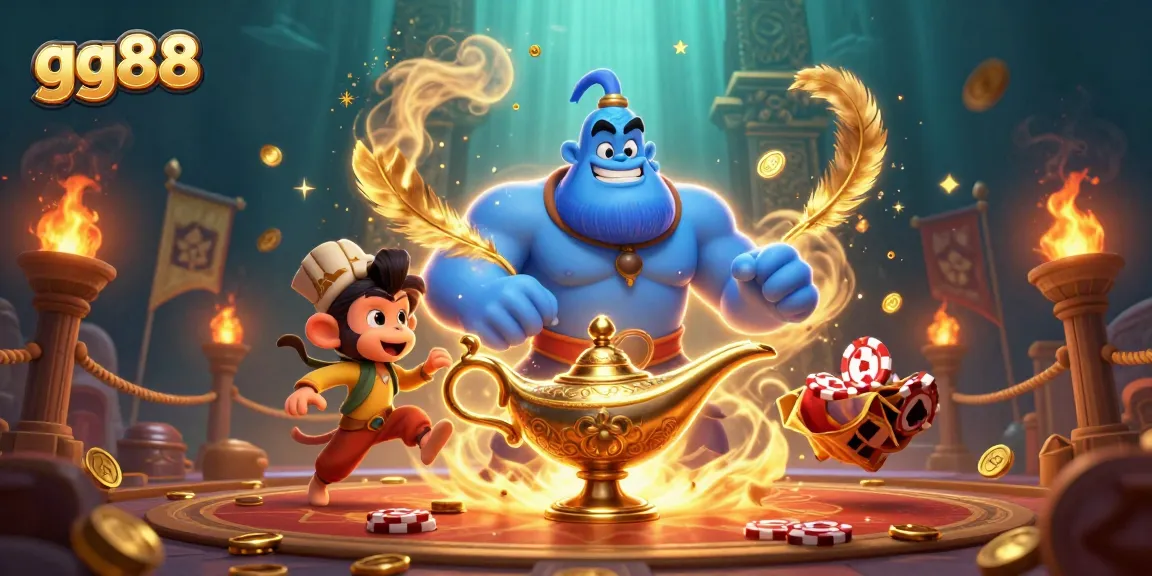 Engage with gg88's thrilling gaming experience, featuring vibrant characters and a dynamic casino atmosphere.