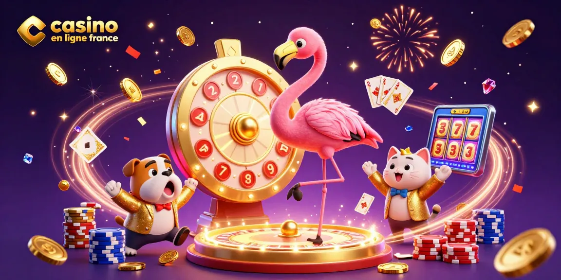 Profitez de l'excitation du casino en ligne en France avec un jeu animé de célébration et des lots éclatants.