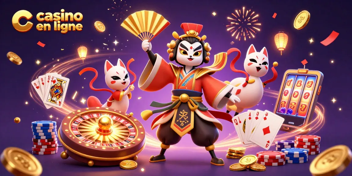 Jouez à un casino en ligne avec une expérience immersive autour de personnages inspirés de la culture asiatique et des éléments de jeu
