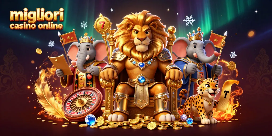 Scopri i migliori casino online con un re leone, un elefante saggio e un ghepardo messaggero.