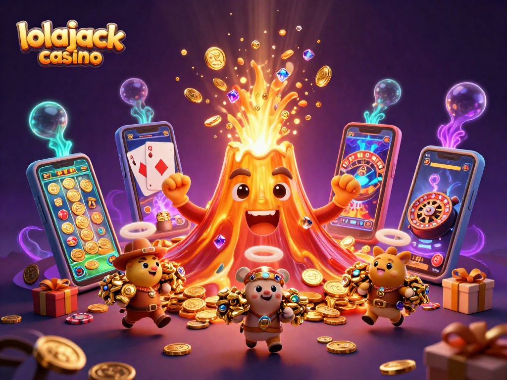 Experience the excitement at lolajack casino with a vibrant eruption of treasures and casino games.