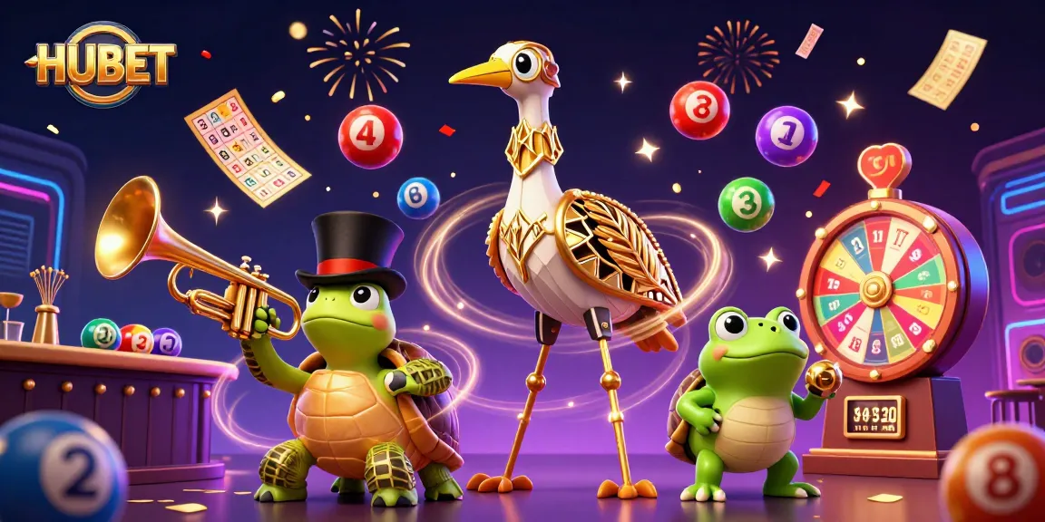 Experience winning moments with HUBET's thrilling online gaming, featuring vibrant lottery and casino elements.