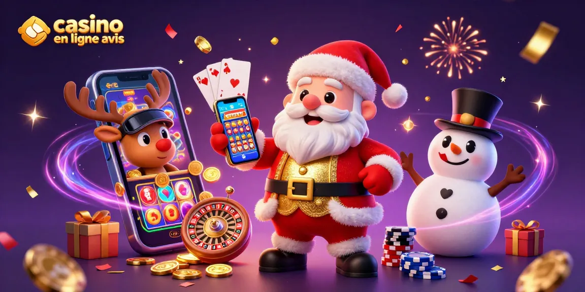Visualisez des jeux captivants de casino en ligne avec des personnages festifs, incluant l'édition spéciale "avis de casino en ligne".