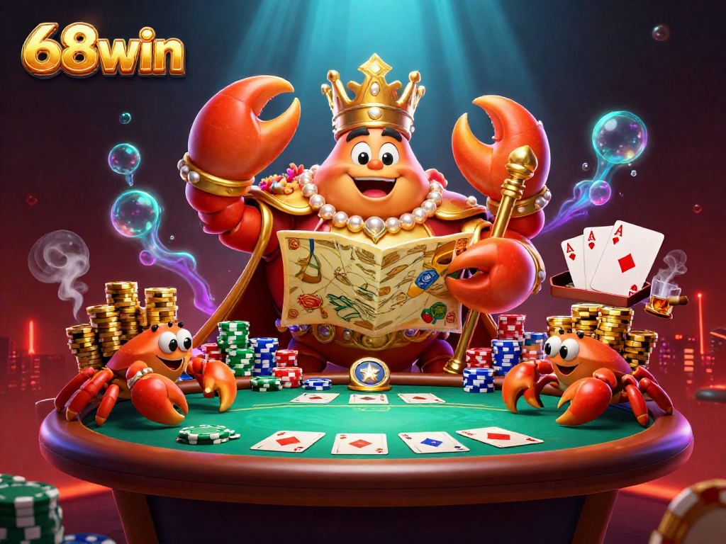 Join the excitement at 68win with the golden crab emperor and thrilling poker experience!