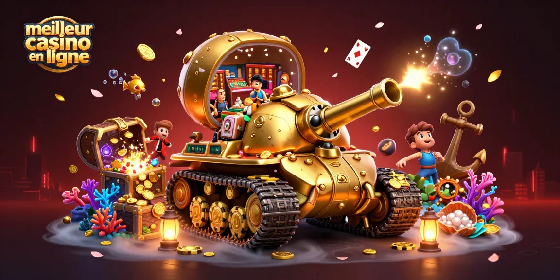 Rejoignez le meilleur casino en ligne avec un tank doré plein de surprises et de trésors !