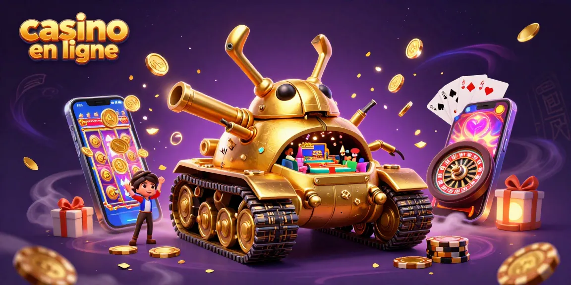 Jouer à casino en ligne dans un univers ludique avec un tank scarabée doré.