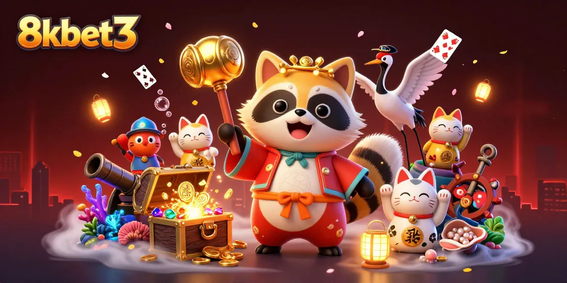 Experience thrilling wins with 8kbet3's vibrant casino scene featuring award-winning characters and exciting game elements.