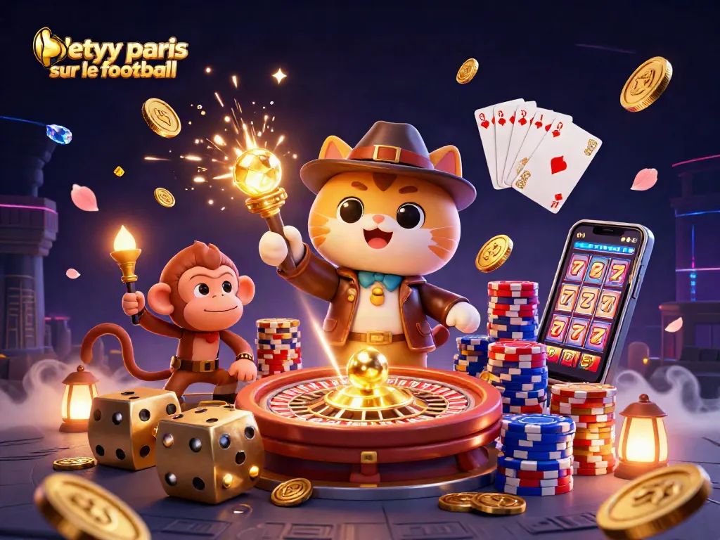 Experience thrilling action with betya paris sur le football in a vibrant casino scene filled with golden artifacts.