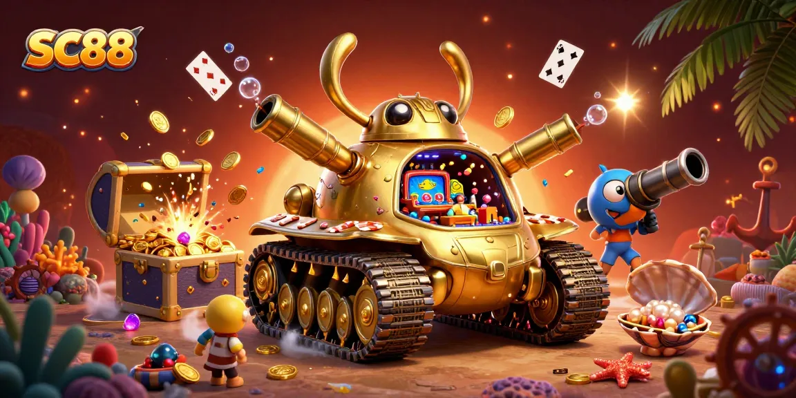 Experience SC88 with vibrant gaming elements, showcasing a lively casino atmosphere.