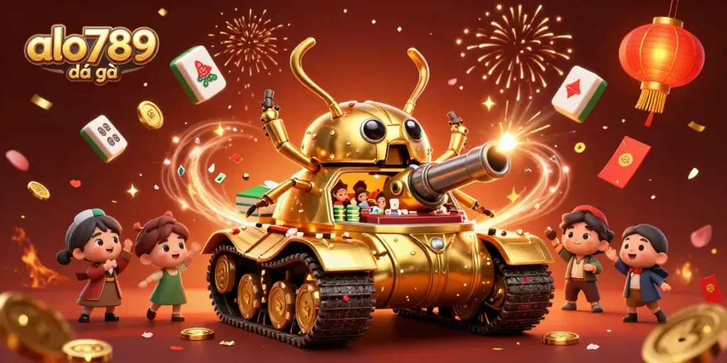 Experience the excitement of alo789 đá gà with dynamic visuals of a lively 3D casino scene.