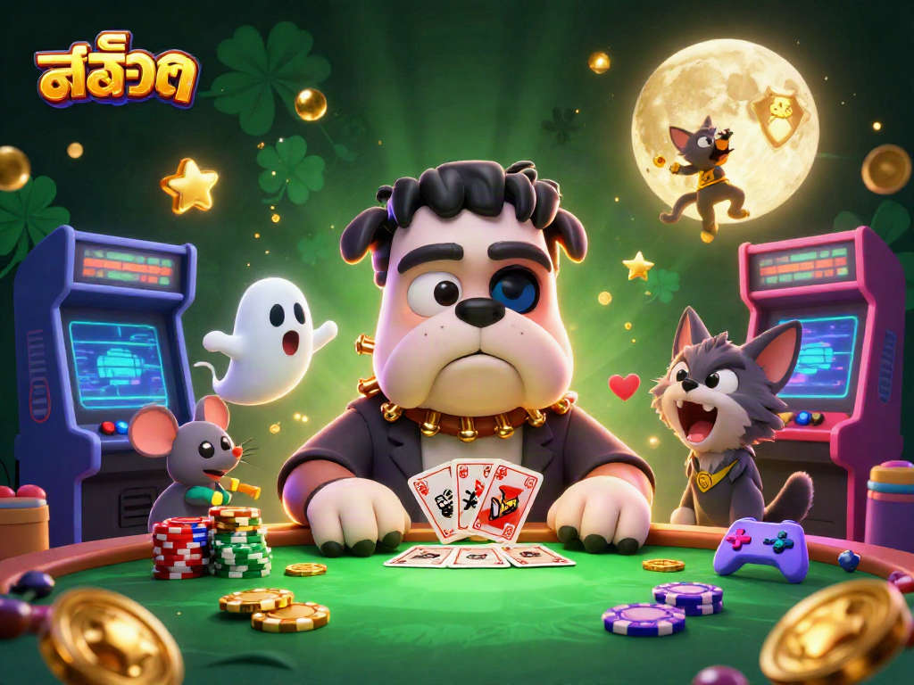 Engage with สล็อต in a thrilling 3D casino scene featuring vibrant characters and captivating elements.