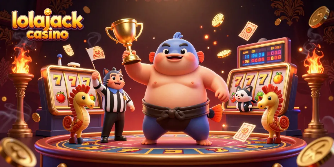 Experience thrilling gameplay at lolajack casino with vibrant slot reels and energetic characters!