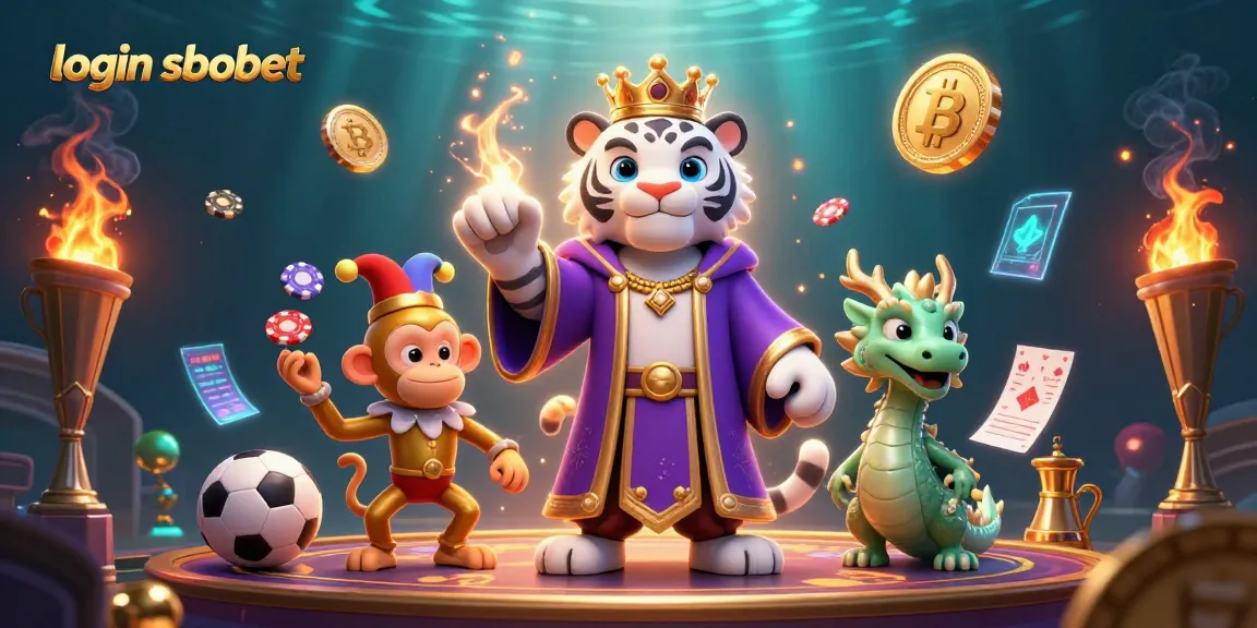 Engage with login sbobet through dynamic sports betting action featuring playful characters.