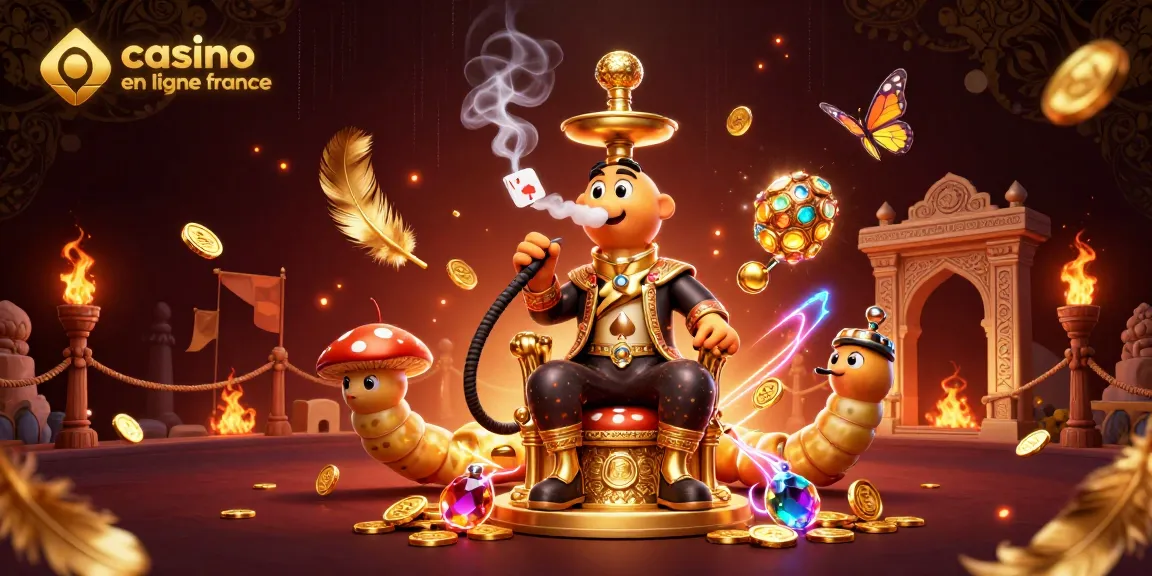 Découvrez le meilleur casino en ligne France avec une scène animée captivante de jeux et de décorations.