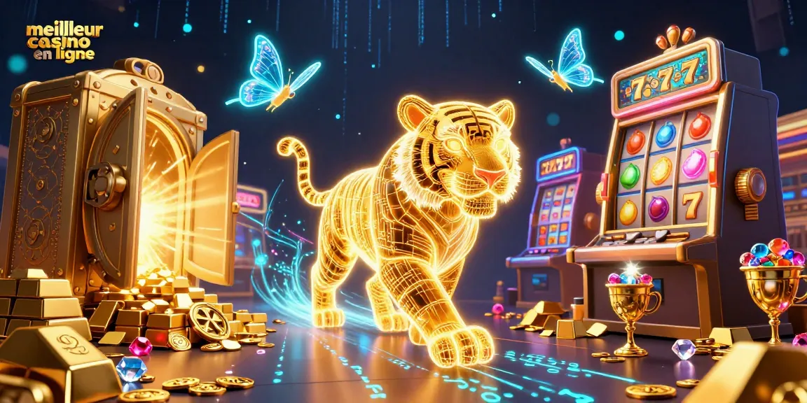 Jouer au meilleur casino en ligne avec un tigre doré en 3D et des machines à sous éclatantes