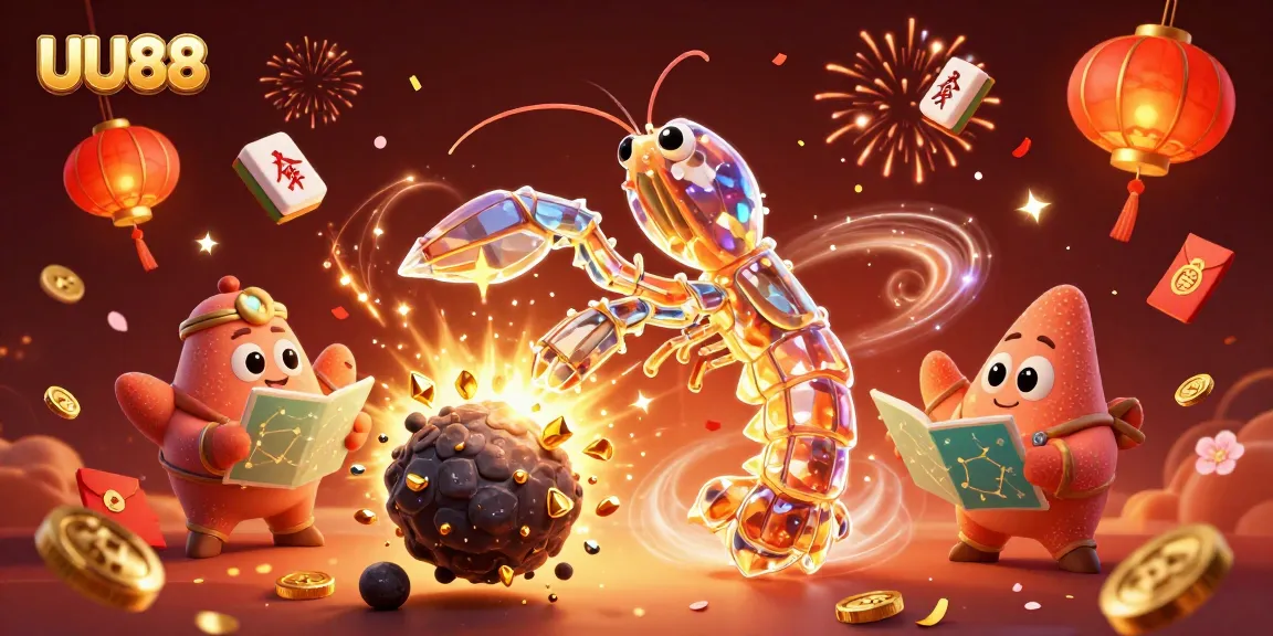 UU88 players enjoy a vibrant casino atmosphere filled with colorful game elements and festive celebration.