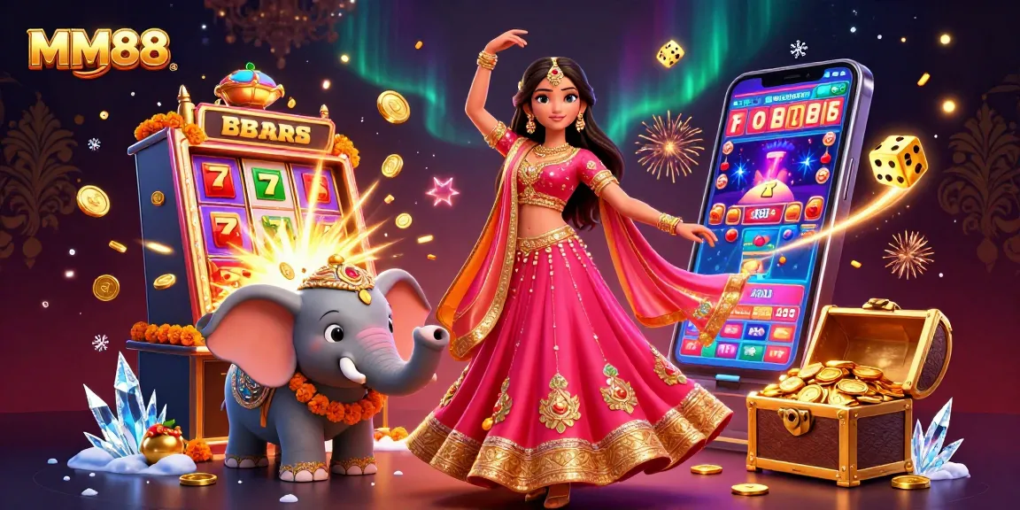 Play exciting games at MM88 with vibrant characters, slots, and lavish casino elements.