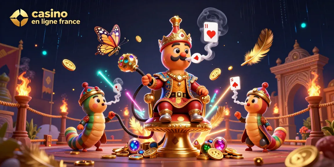 Jouer au casino en ligne France avec un maître narguilé dans un décor vibrant de jeux