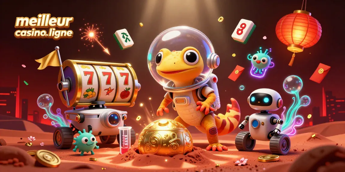 Découvrez le meilleur casino en ligne avec notre illustration 3D captivante et colorée.