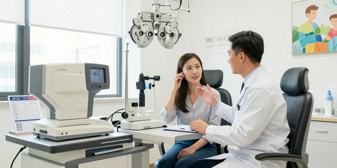 Patient consultation at SNU Eye Clinic for advanced eye care and surgery.